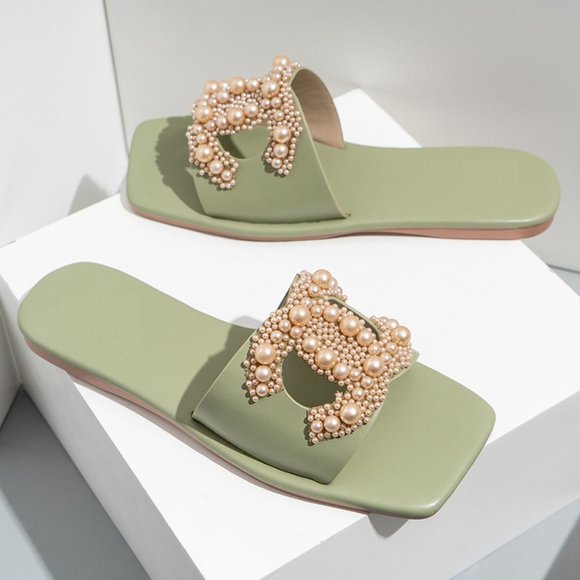 Olive 'Pearl' Sandals - Picture 3 of 7